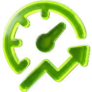 Speedometer icon with a refresh arrow, beside the note on India's data privacy standards